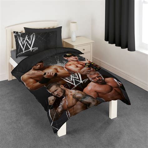 Make a wrestling ring bed: WWE WRESTLING 'ALL STARS' SINGLE DUVET COVER SET BEDDING ...