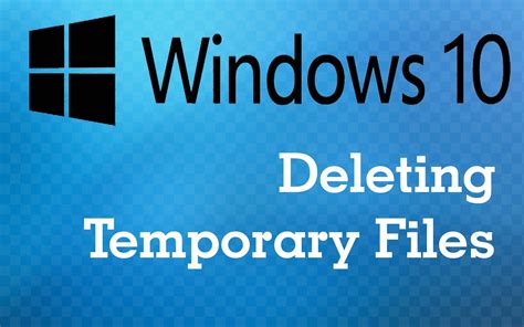 How To Delete Temporary Files Manually In Windows 10 Media File