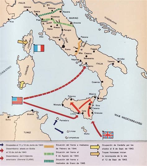 Alemania inició su expansión territorial tomando austria y parte de checoeslovaquia, sin que hubiera mayores conflictos. Mapa - El Asalto Aliado sobre Italia durante la Segunda ...