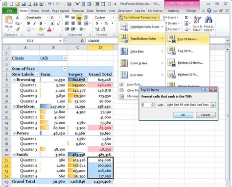 Conditional Formatting For Pivot Tables In Excel 2016 2007
