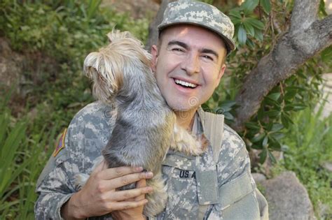 Soldier Reunited With His Dog Stock Image Image Of Combat Forces
