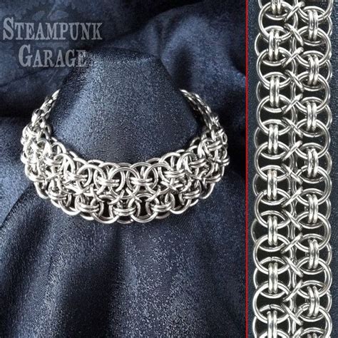 Bracelet Double Coda Helm Weave Steel Chainmaille Chainmail Jewelry