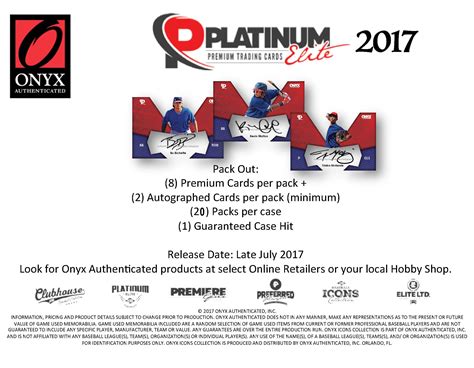 907.274.4115 anchorage, ak us gts dist. 2017 ONYX Platinum Elite Baseball Cards - Go GTS