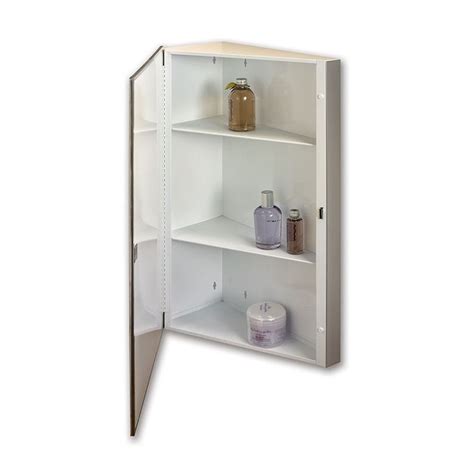 Jensen Corner 16 In X 36 In Rectangle Mirrored Medicine Cabinet At