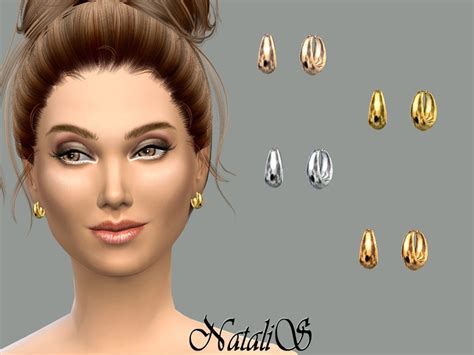 The Sims Resource Natalissmall Metal Beads Earrings Ft Fe