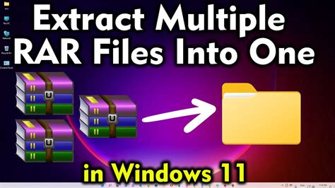 How To Extract Multiple Rar Files Into One In Windows Youtube