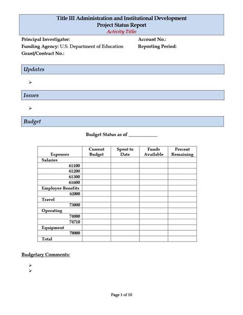 40 Project Status Report Templates Word Excel Ppt Within Staff