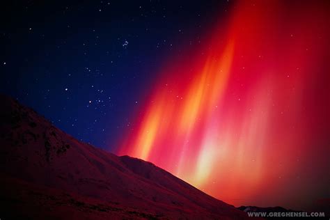 Red Aurora Borealis Greg Hensel Photography