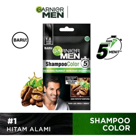 Jual ORIGINAL GARNIER Men Shampoo Color 1 Sachet Pewarna Rambut Pria