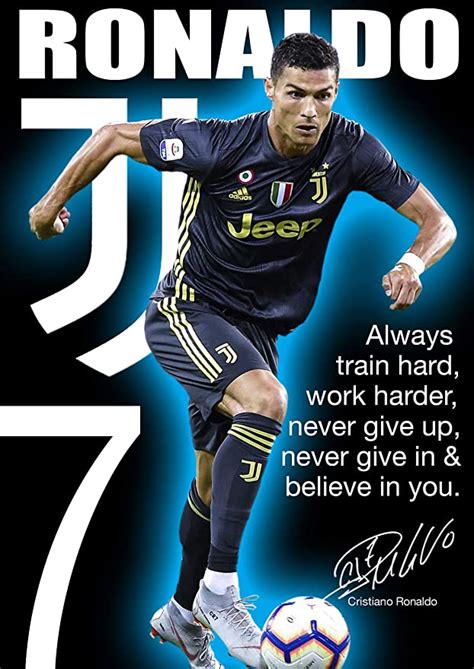 Cristiano Ronaldo 43 Motivational Signed Copy A3 Poster World