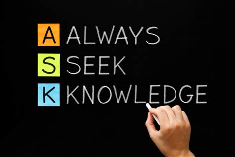Always Seek Knowledge For Ask Acronym Stock Photo Download Image Now