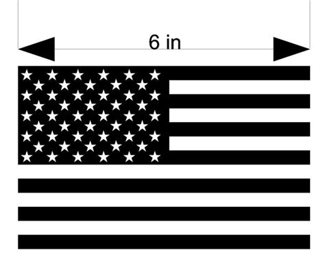 Buy Usa American Flag Vinyl Sticker Decal Matte Black 6 In Plano Texas Us For Us 4 99