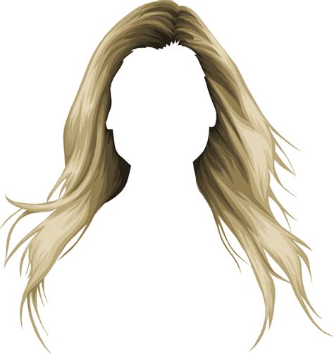 Blond Drawing Long Hair Transparent Png Stickpng