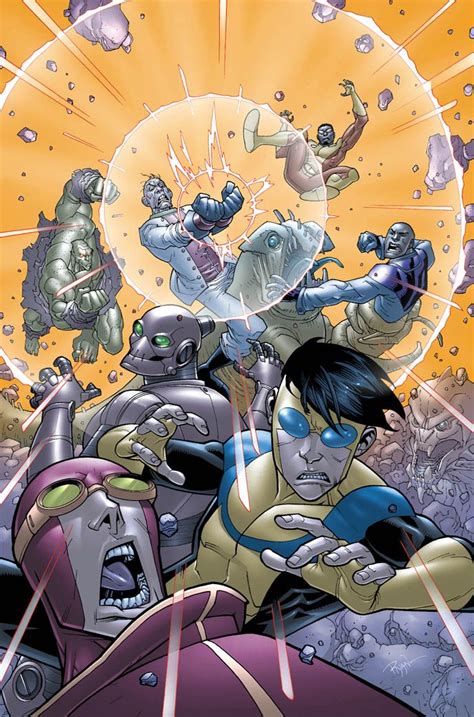 Therefore, invincible is stronger, faster and invulnerable than superman, hulk and few others well: Invincible 48 cover by RyanOttley on deviantART | Comics ...