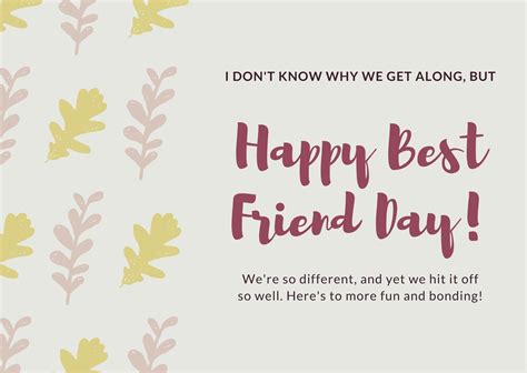 Customize 11 Best Friend Day Cards Templates Online Canva