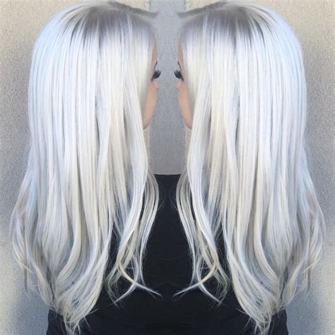 By using a quality toner you can negate away any traces of brassy yellow blonde and achieve the white/grey shade. Icy blonde | Beauty | Pinterest | Icy blonde and Blondes