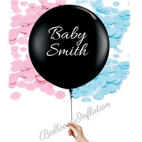 Gender Reveal 90cm Confetti Balloon Personalised