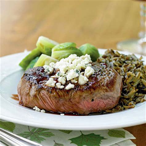* percent daily values are based on a view image. Beef Tenderloin Steaks & Port Reduction & Blue Cheese Recipe | MyRecipes