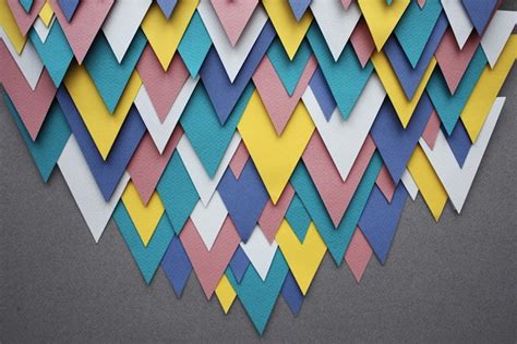 Colorful Paper Art Arrangements Convey Ten Principles Of Design