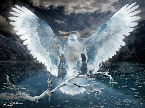 Ice Eagle Mythical Creatures Fantasy Fantasy Creatures Spirited Art