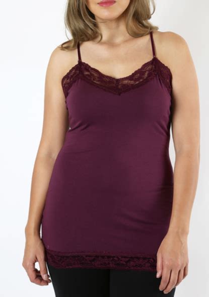 Lace Cami In Plum Womens Plus Size Apple Girl Boutique
