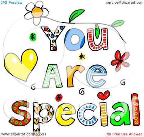 Royalty Free Rf Clipart Illustration Of Colorful You Are Special