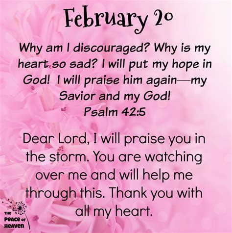 February 20 The Peace Of Heaven