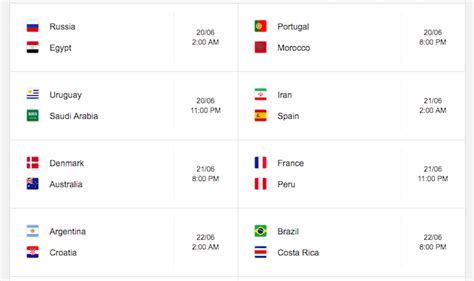 Jadwal waktu sholat lengkap untuk wilayah malaysia, brunai darussalam, singapura. Jadual Piala Dunia 2018 waktu Malaysia