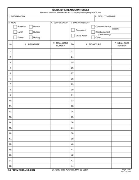 Da Form 3032 Fill Out Sign Online And Download Fillable Pdf