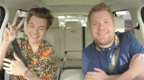 harry styles and james corden for the carpool karaoke the late late show youtube