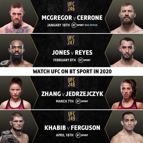 2020 starts with a bang for ufc fans 😍 which fight are you most excited about watch ufc live