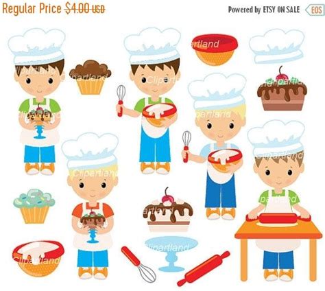 Instant Download Baking Boy Clip Art Cbb1 Personal And Etsy Uk