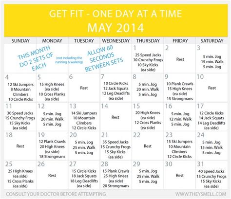 This will help you build muscle size and strength. Daily Beginner Workout Plan for May | Workout plan for ...