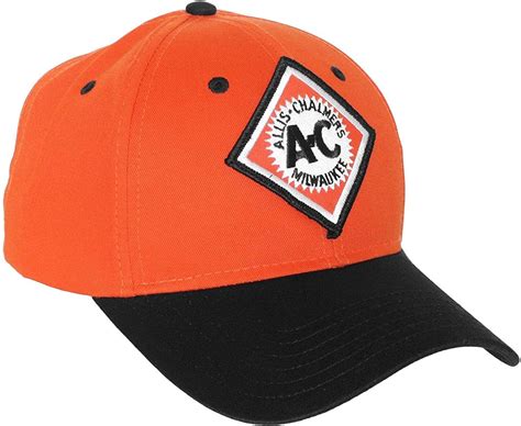 Allis Chalmers Hat Vintage Milwaukee Logo Orange And Black Size One