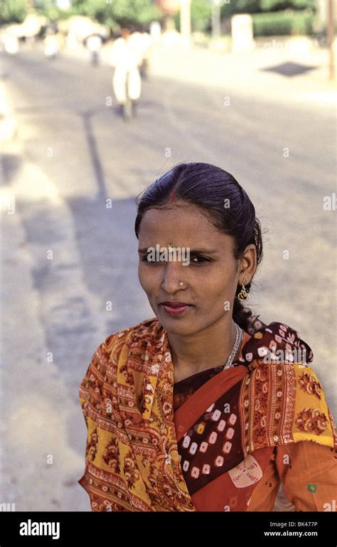 Portrait Of A Young Indian Woman With The Traditional
