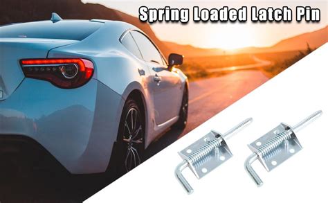 X Autohaux Auto Car Lock Barrel Bolt Spring Latch Loaded Pin Galvanized 531 Inches
