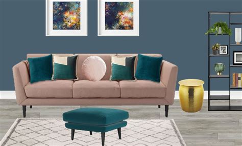 A Beautiful And Sophisticated On Trend Pink And Teal Living Room And Office