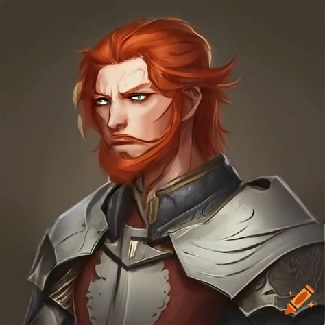 Image Of A Male Paladin With Red Hair And Green Eyes
