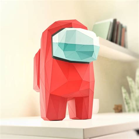 Among Us Figure Origami Diy Papercraft Model Template 3d Etsy