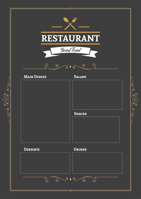 Adobe Indesign To Editable Printable Restaurant Menu Rindesign