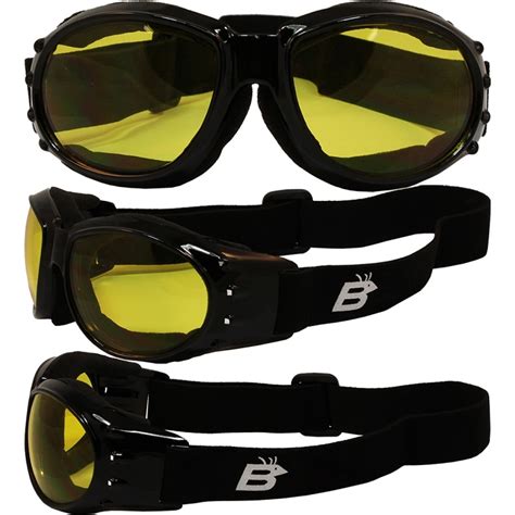Sport Enthusiast Biker Goggles Yellow Lenses
