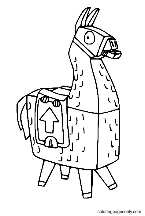 Fortnite Dj Llama Coloring Page Coloring Pages