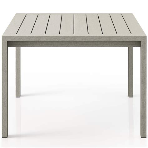 Monterey Outdoor Dining Table Weathered Grey High Fashion Home