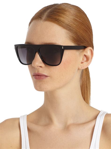 Saint Laurent Oversized Acetate Sunglasses In Black Lyst