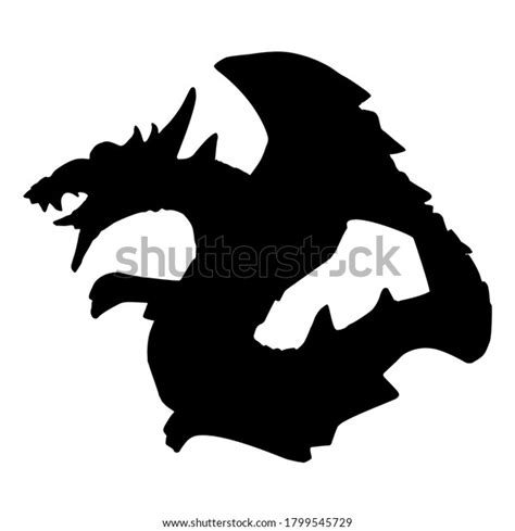 Chinese Water Dragon Black Silhouette Sign Stock Vector Royalty Free