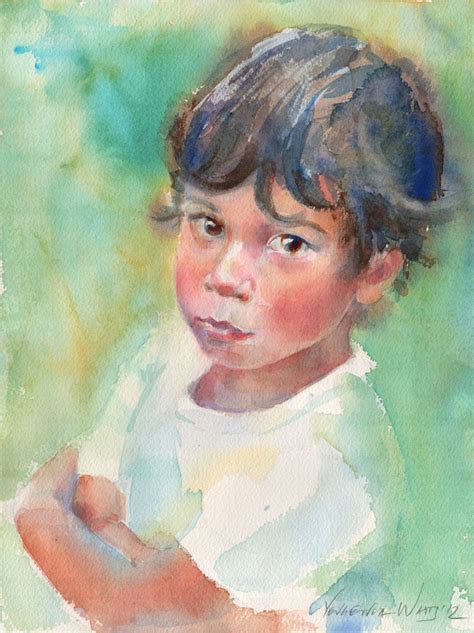 Step By Step Watercolor Portrait Of A Child — Art By Yevgenia Watts