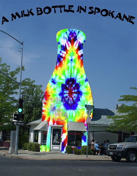 Psychedelic Milk Bottle In Spokane Photograph By Ben Upham Iii Pixels