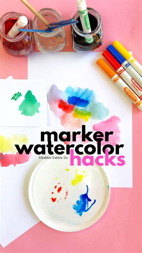 How To Make Watercolors From Markers Babble Dabble Do Kids