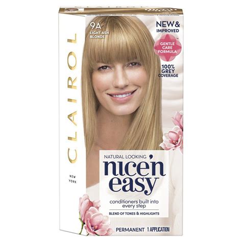 Clairol Nice N Easy Hair Dye Light Ash Blonde 9a Buy Online In