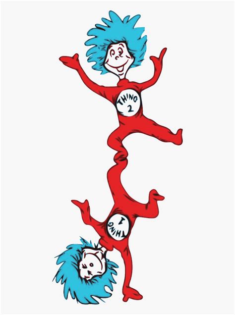 Transparent Dr Seuss Clipart Thing One And Two Cat In The Hat Free